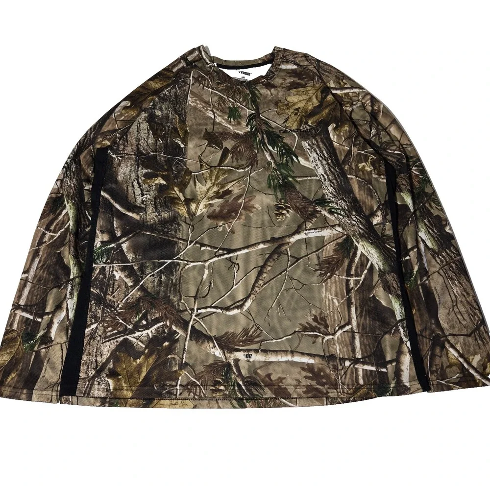 Realtree Shirt Mens XL Extra Large Long Sleeve Woodland Camo Active Hunting